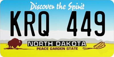 ND license plate KRQ449