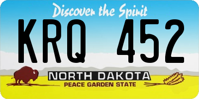 ND license plate KRQ452
