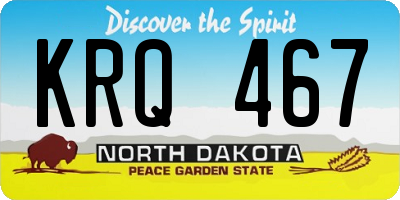 ND license plate KRQ467