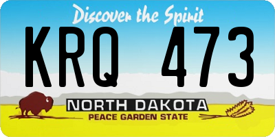 ND license plate KRQ473
