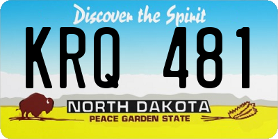 ND license plate KRQ481
