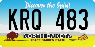 ND license plate KRQ483