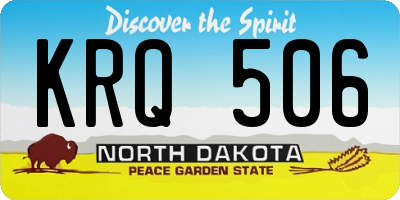 ND license plate KRQ506