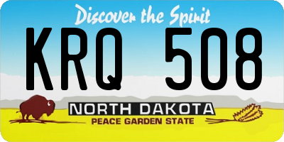 ND license plate KRQ508