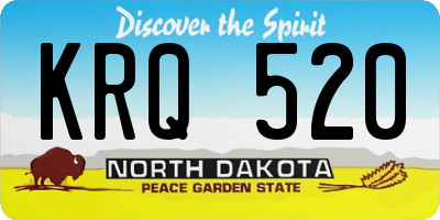 ND license plate KRQ520