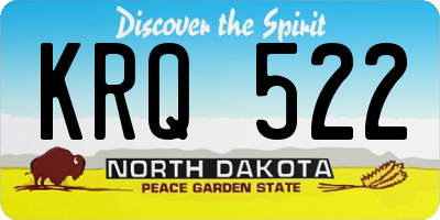 ND license plate KRQ522