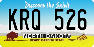 ND license plate KRQ526