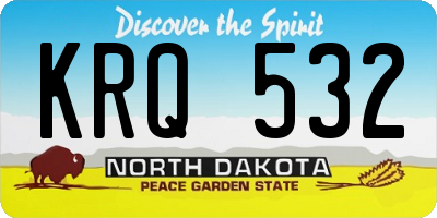 ND license plate KRQ532