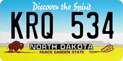 ND license plate KRQ534