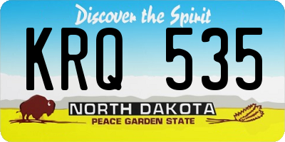 ND license plate KRQ535