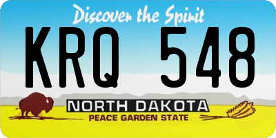ND license plate KRQ548