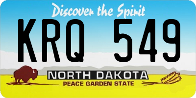 ND license plate KRQ549