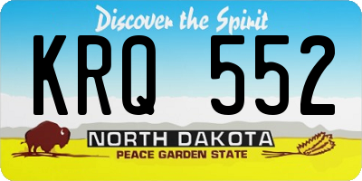 ND license plate KRQ552