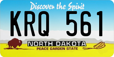 ND license plate KRQ561