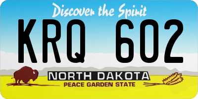 ND license plate KRQ602