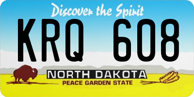 ND license plate KRQ608