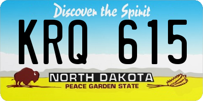 ND license plate KRQ615