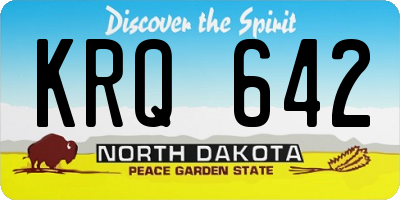 ND license plate KRQ642
