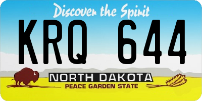 ND license plate KRQ644