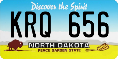ND license plate KRQ656