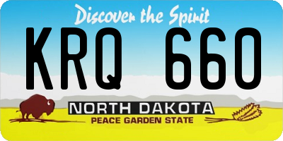 ND license plate KRQ660