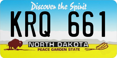 ND license plate KRQ661