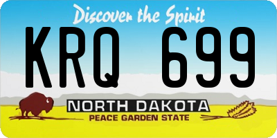 ND license plate KRQ699