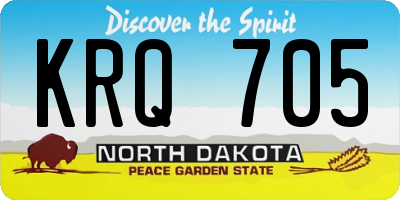 ND license plate KRQ705