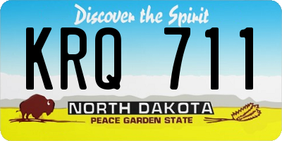 ND license plate KRQ711