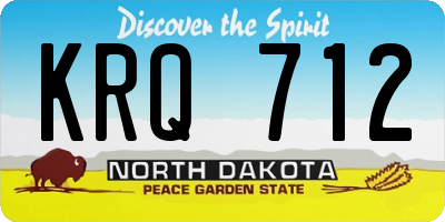 ND license plate KRQ712