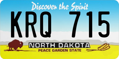 ND license plate KRQ715