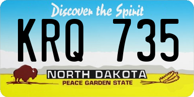 ND license plate KRQ735
