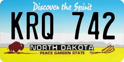 ND license plate KRQ742