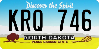 ND license plate KRQ746