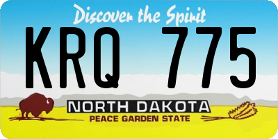 ND license plate KRQ775