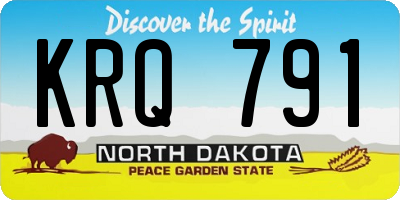 ND license plate KRQ791