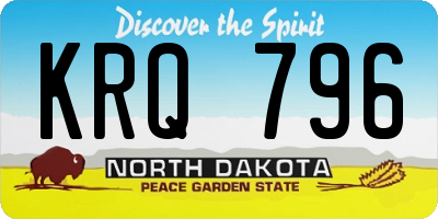 ND license plate KRQ796