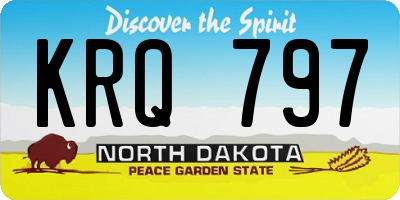 ND license plate KRQ797