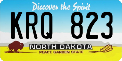 ND license plate KRQ823
