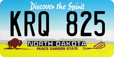 ND license plate KRQ825