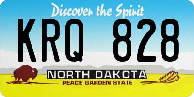 ND license plate KRQ828