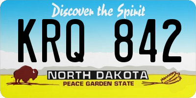 ND license plate KRQ842