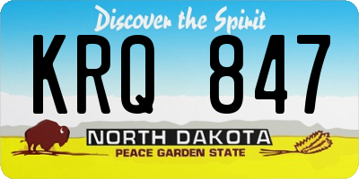 ND license plate KRQ847