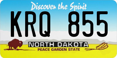 ND license plate KRQ855