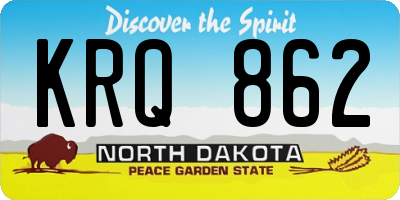 ND license plate KRQ862