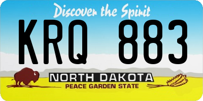 ND license plate KRQ883