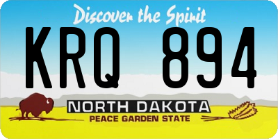ND license plate KRQ894