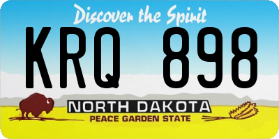 ND license plate KRQ898