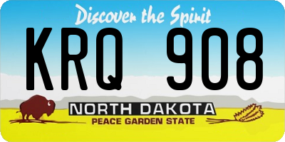 ND license plate KRQ908