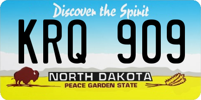 ND license plate KRQ909